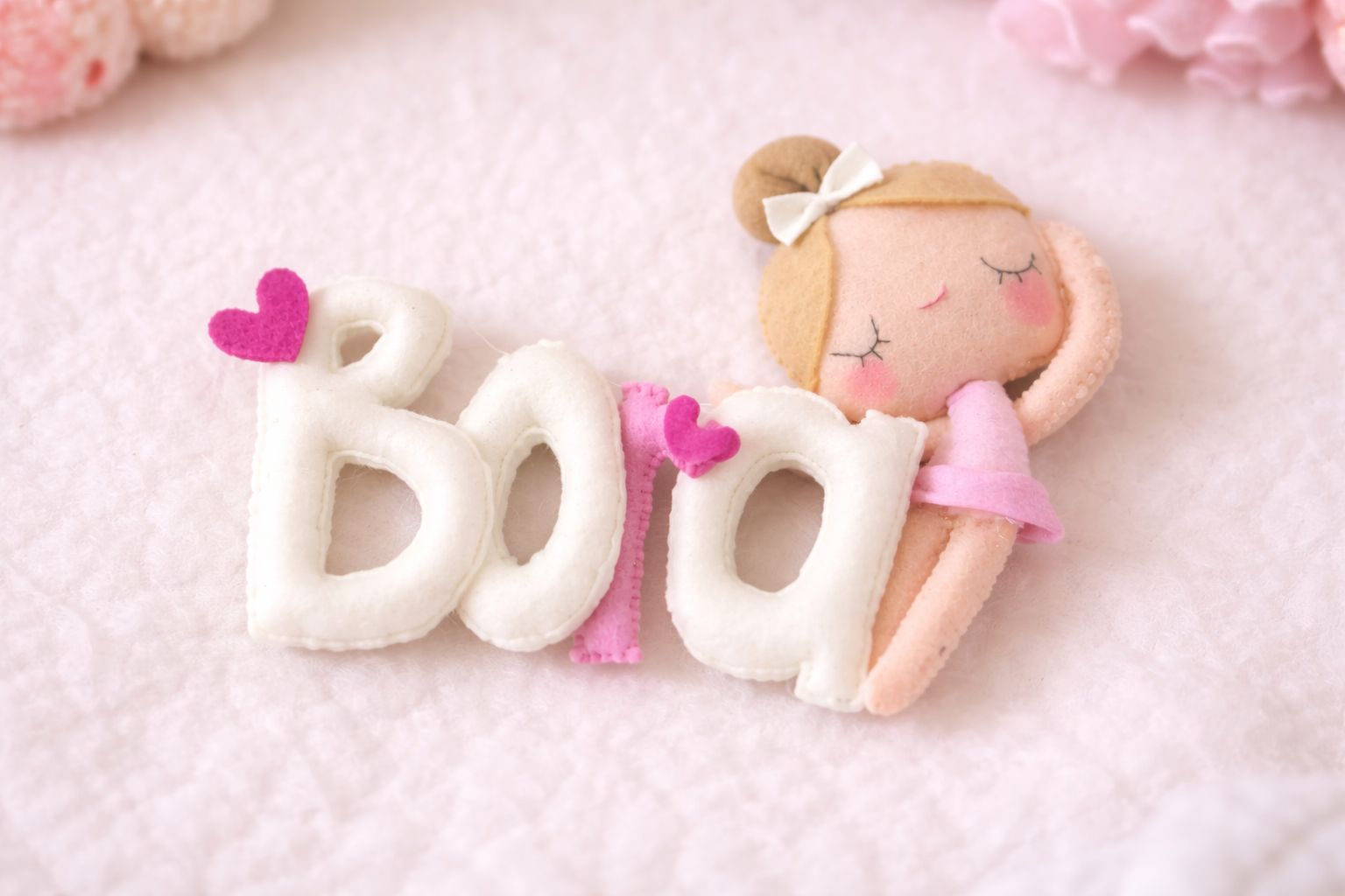 Custom baby door sign with ballerina