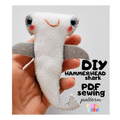 Hammerhead shark PDF sewing pattern
