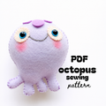 Kawaii Octopus PDF Pattern - Front side