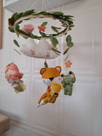 Woodland babymobile, crib mobile for nursery for baby girls